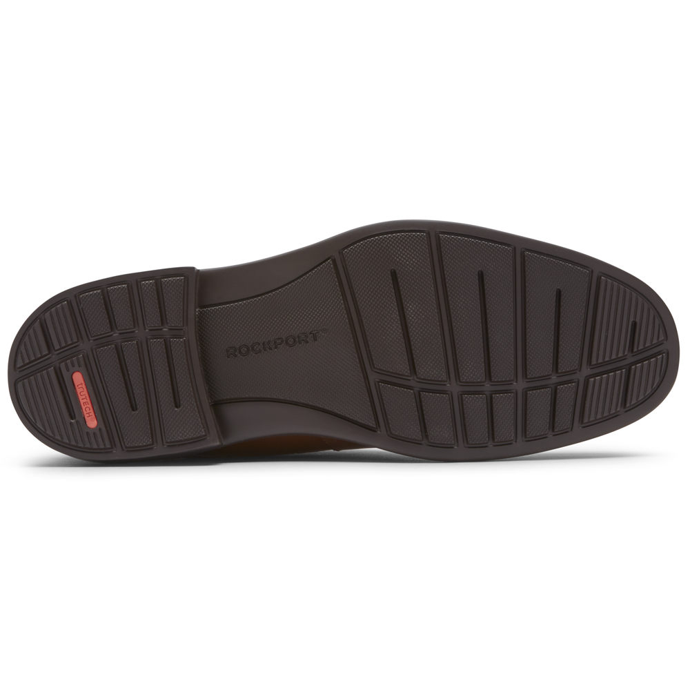 Oksfordki Rockport Męskie Brązowe - Tanner Plain Toe - MD5724981
